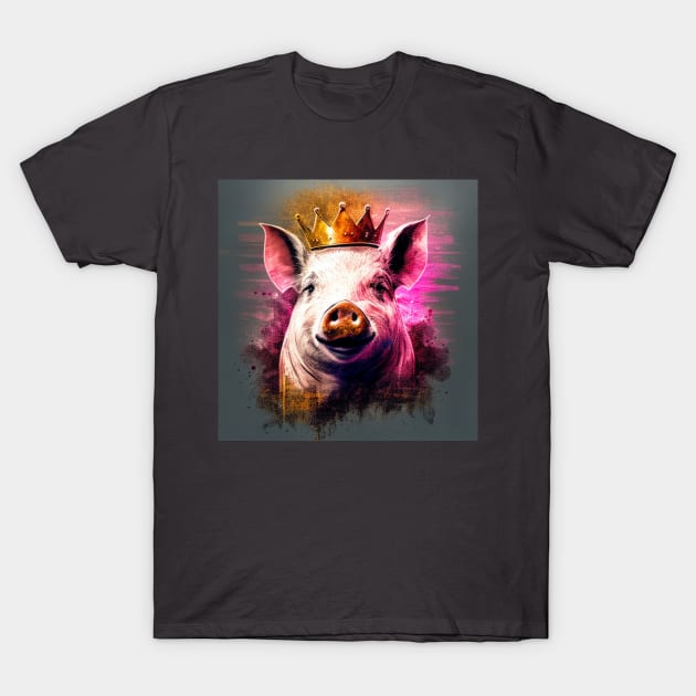 The Pig King T-Shirt by HIghlandkings